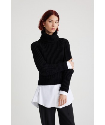 Ribbed turtleneck jumper in sustainable wool and cashmere paiement sécurisé