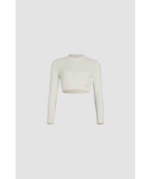 Cropped jumper in sustainable wool and cashmere En savoir plus