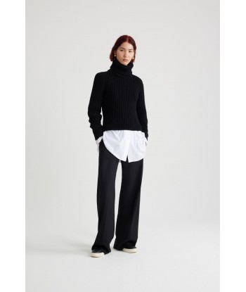 Ribbed turtleneck jumper in sustainable wool and cashmere paiement sécurisé