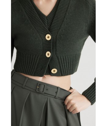 Cropped cardigan in sustainable wool and cashmere Le MVP de beaucoup