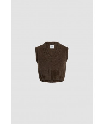 Cropped vest in sustainable wool and cashmere les ligaments