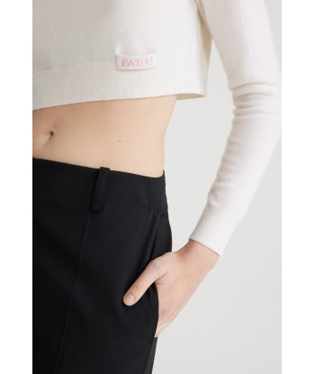 Cropped jumper in sustainable wool and cashmere En savoir plus