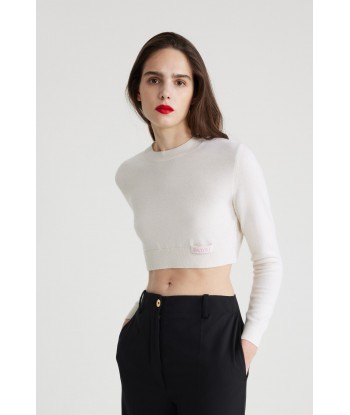 Cropped jumper in sustainable wool and cashmere En savoir plus