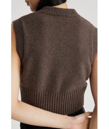 Cropped vest in sustainable wool and cashmere les ligaments