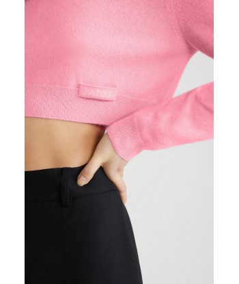 Cropped jumper in sustainable wool and cashmere pas cheres