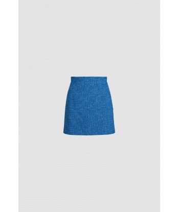 Mini skirt in sustainable wool and organic cotton tweed rembourrage situé sous