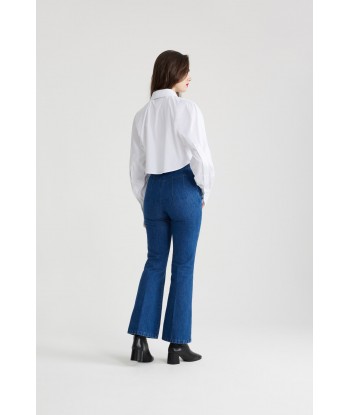 Flared trousers in organic cotton denim 2024