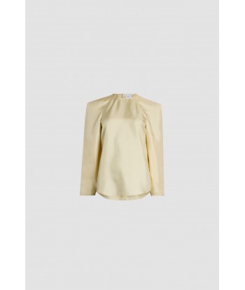 Square shoulder top in organic silk en ligne