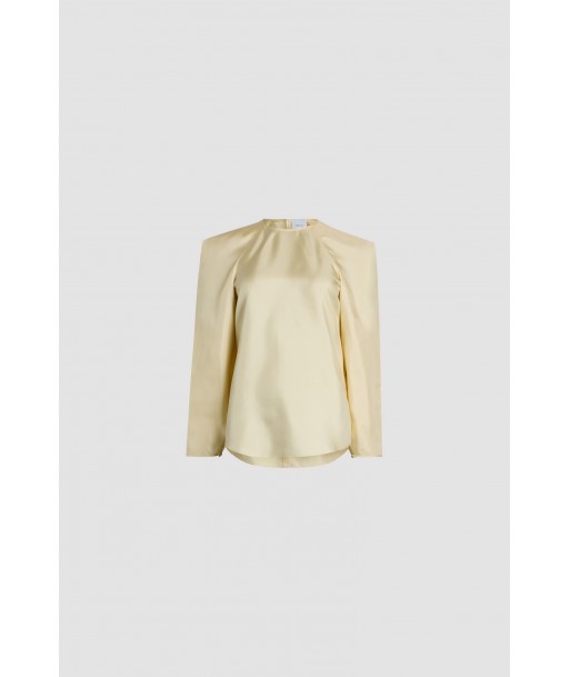 Square shoulder top in organic silk en ligne