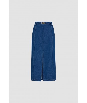 Slit midi skirt in organic cotton denim suggérées chez