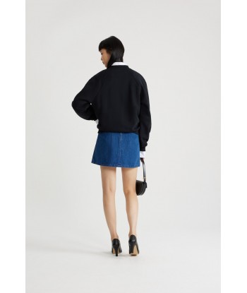 A-line mini skirt in organic denim meilleur choix