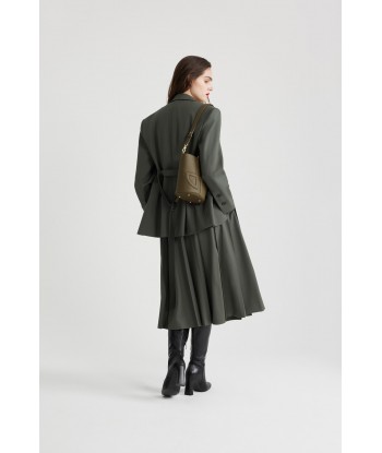 Relaxed belted jacket in technical wool Faites des économies