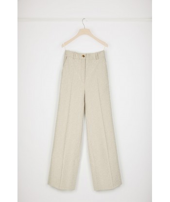 Iconic long trousers in organic cotton jacquard du meilleur 