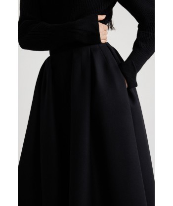 Pleated midi skirt in sustainable wool and cashmere Comparez et commandez 