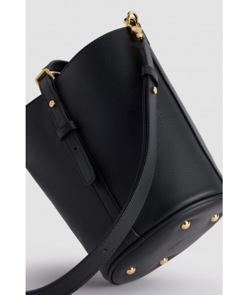 Small JP bucket bag in leather brillant des détails fins