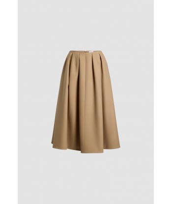 Pleated midi skirt in sustainable wool and cashmere Faites des économies