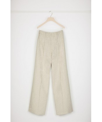 Iconic long trousers in organic cotton jacquard du meilleur 