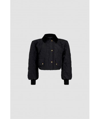 Cropped quilted bomber in recycled nylon pas cher chine