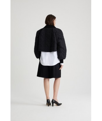 Cropped quilted bomber in recycled nylon pas cher chine