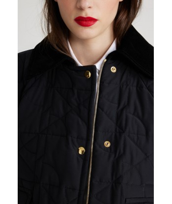 Cropped quilted bomber in recycled nylon pas cher chine