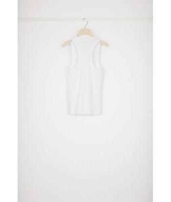 Medallion-embellished tank top in organic cotton vente chaude votre 