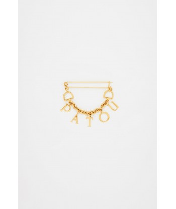 Patou brooch in gold-plated brass les ligaments