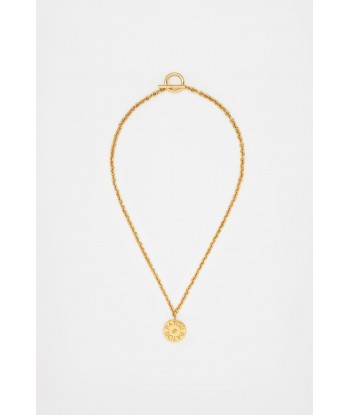 Coin pendant necklace in gold-plated brass Toutes les collections ici