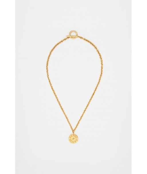 Coin pendant necklace in gold-plated brass Toutes les collections ici