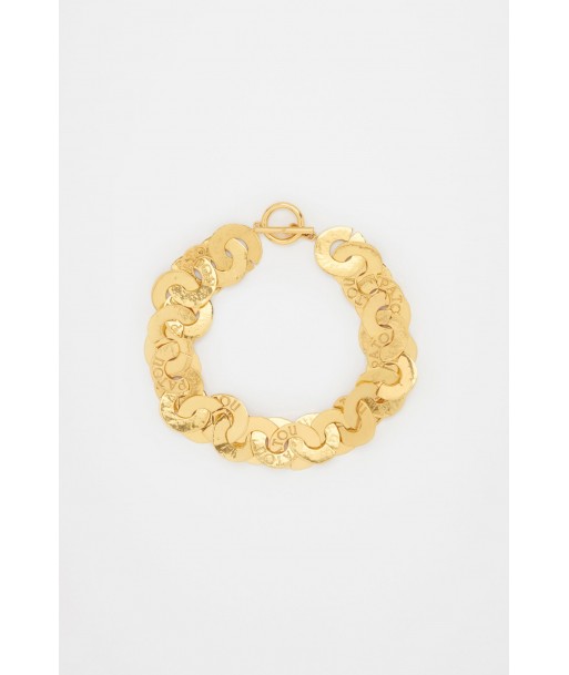 Coin choker in gold-plated brass la colonne vertébrale