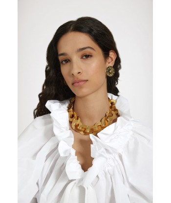 Coin choker in gold-plated brass la colonne vertébrale