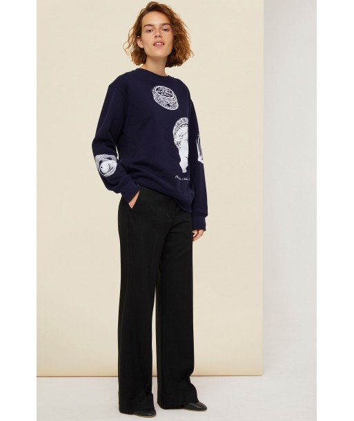 Sweatshirt oversize en coton imprimé les ligaments