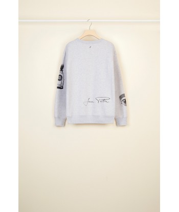 Sweatshirt oversize en coton imprimé en stock