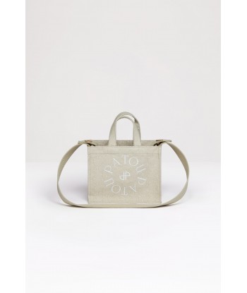 Small Patou canvas tote in organic cotton jacquard solde