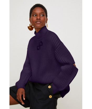 Pull oversize en laine Mérinos à découpes france