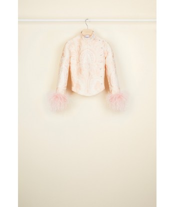 Veste en jacquard avec plumes shop