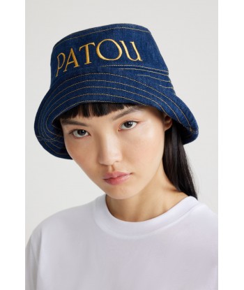 Patou bucket hat in organic cotton denim basket pas cher