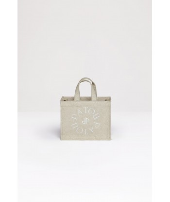 Small Patou canvas tote in organic cotton jacquard solde