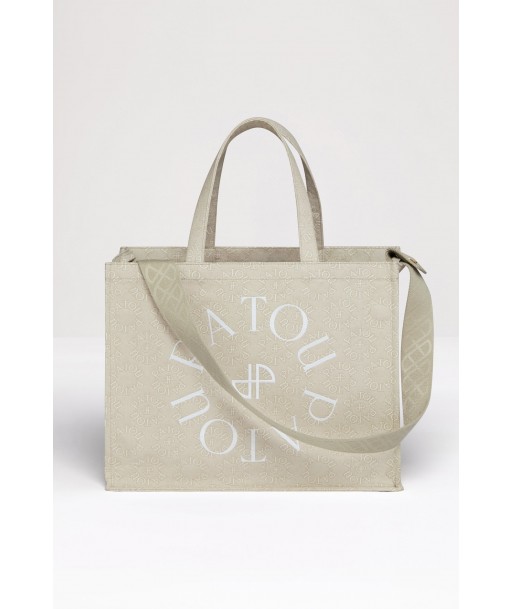 Patou canvas tote in organic cotton jacquard Par le système avancé 