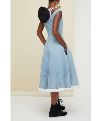 Robe midi en denim Comparez plus de prix