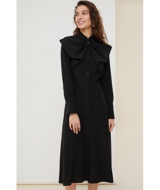 Robe midi à col noeud commande en ligne