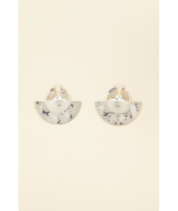 Boucles d’oreilles demi-lune en laiton et pierres france