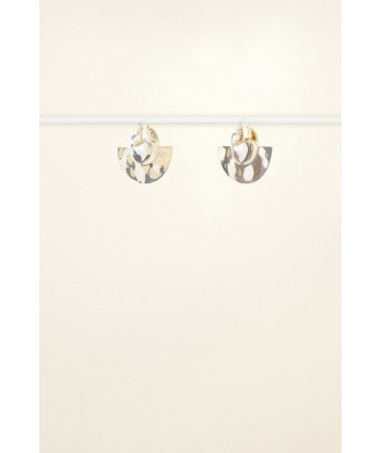 Boucles d’oreilles demi-lune en laiton et pierres france