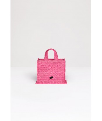 Small JP tote in raffia brillant des détails fins