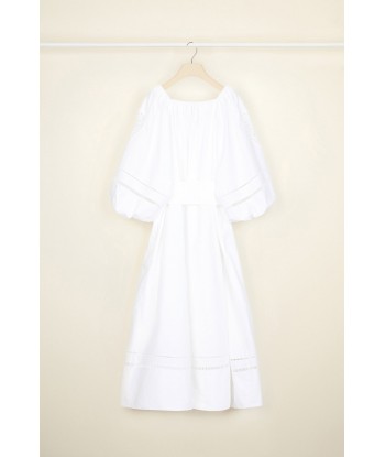 Robe longue en coton à broderie ajourée l'achat 