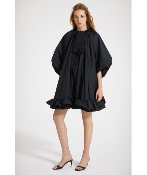 Grosgrain ruffle hem dress in organic cotton offre 