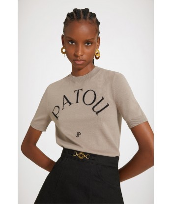 Patou jacquard knit top in organic cotton blend vente chaude votre 