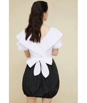 Robe boule en coton à dos croisé ou a consommer sur place