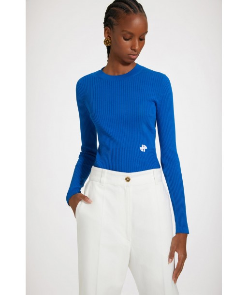 Fitted rib knit jumper in organic cotton Paris Déstockage Promo