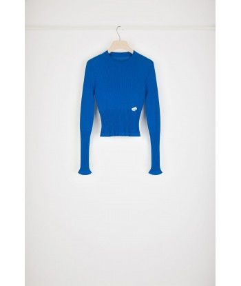 Fitted rib knit jumper in organic cotton Paris Déstockage Promo