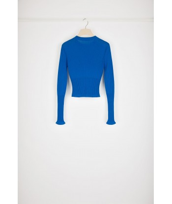 Fitted rib knit jumper in organic cotton Paris Déstockage Promo